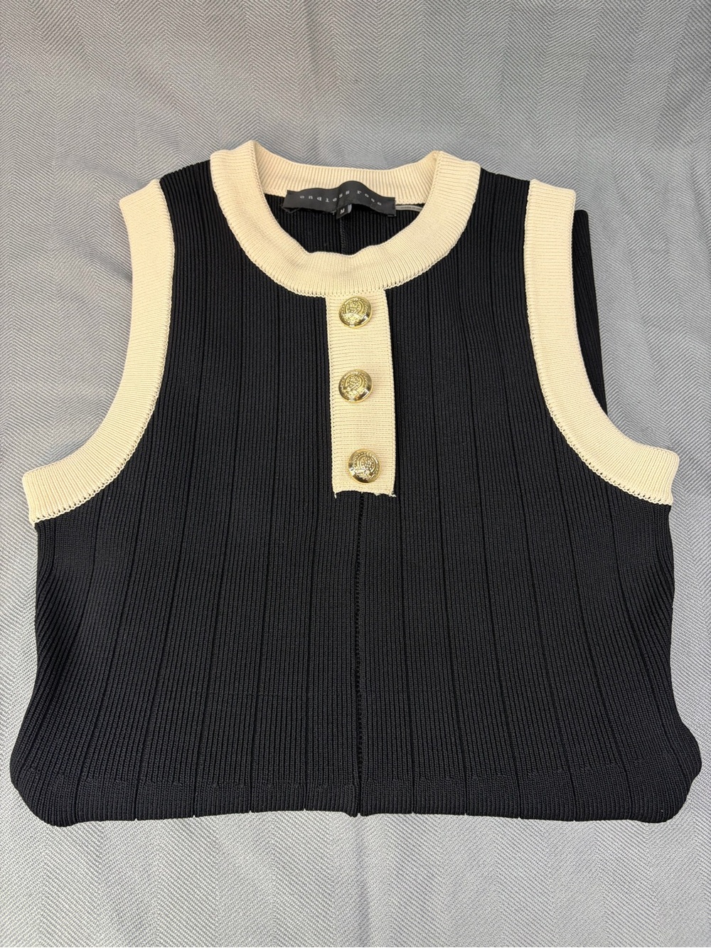 Endless rose mini two tone sweater dress sleeveless size medium flare bottom